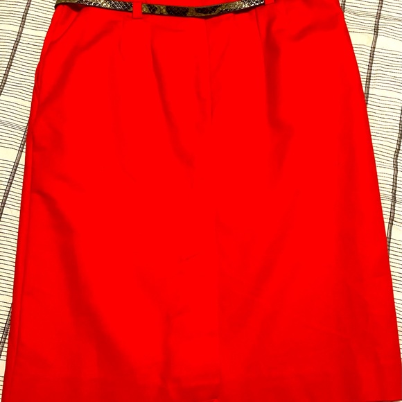 NWOT Orange red pencil skirt - Picture 2 of 4